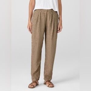 Brown Checkered Women's Pants